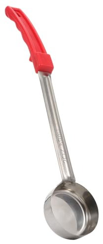 Homoyoyo Cuillère à Portion en Acier Inoxydable pour Sauce Cuillère de Mesure Poignée Plastique Utilisation la Cuisine Restaurant 1 Pièce