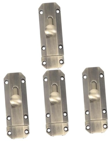DOITOOL 4pcs Interior Door Lock Door Bolt Lock Metal Sliding Latch Easy Slide and Security