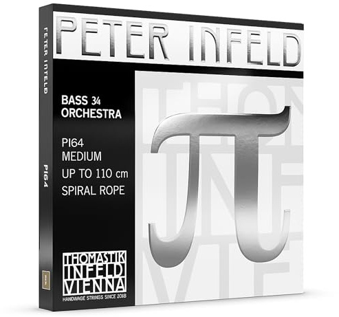 Thomastik Infeld - Double Bass E String medium 3/4 - PI 64 Spiral Core, Chrome Steel Wound - Tension 30.5kg/67.2lbs