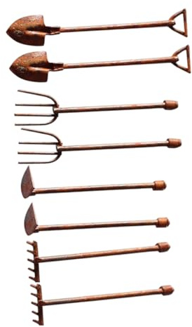 ifundom Miniature Tool Decor in Lega di Zinco, 8 Pezzi, Stile Vintage