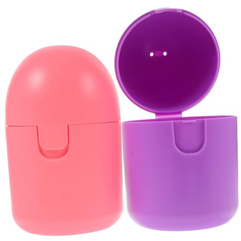 Veemoon 2 Stück Dampfsterilisator Menstruationstassen Aufbewahrungsbox Mikrowellengeeignet Hygienischer Period Holder für Frauen Zubehör Tragbar und Leicht für Reise und Alltag