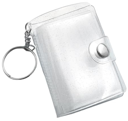 Llavero Mini De Fotos Llavero De Fotos con 24 Bolsillos para Imágenes | De Carpeta Transparente Para Mochila Para Niños Cartera Mochila Adultos Hombres Mujeres Cumpleaños Boda