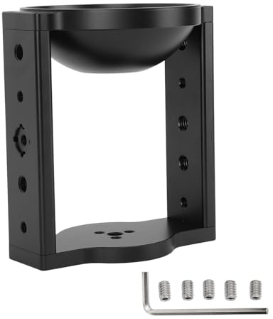 cavalletto per macchina fotografica 100mm rialzo testa treppiede in lega di alluminio 10kg - migliora altezza e stabilità, fori filettati 1/4 e 3/8, compatibile con monopiede