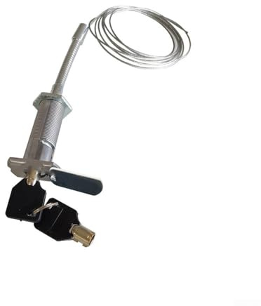 Cerradura eléctrica enrollable con cuerda de alambre de 9 m, perno de seguridad automático para puerta de garaje, construcción de aleación de zinc y aluminio, cubierta de acero inoxidable para