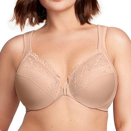 Glamorise Wonderwire Front-Closure Underwire Bra 1245 (Women's & Women's Plus)