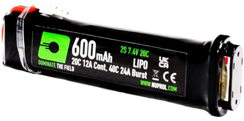 NUPROL Power - 7.4v LiPo 600mAh 2S Mini Tamiya [Rate 20C @ 11A] [Burst 40C @ 22A] - AEP
