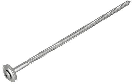 100 Stück Spenglerschrauben 4,5 x 120 Torx | inkl. Dichtscheibe 15 mm - Edelstahl A2 Blank | Flachsenkopf | Universalschraube | Schrauben
