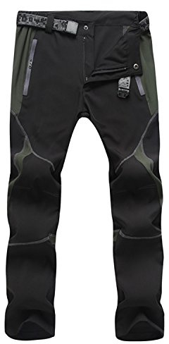 SUKUTU Pantaloni Trekking Uomo Leggero Traspirante Asciugatura Rapida Pantaloni Softshell Impermeabili Pantaloni Escursionismo Estivi