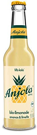Anjola Limonade bio – l'original – 12 bouteilles en verre de 0,33 l avec gage Fritz Limonade