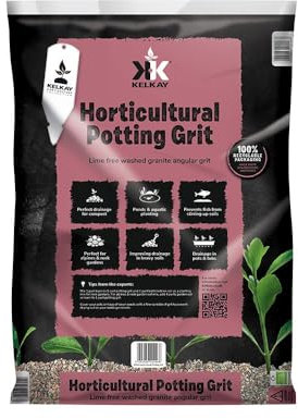Horticultural Potting Grit Multipurpose Fine Grit For Top Dressing, Mixing in Compost and Improving Drainage For Alpine, Cacti & Succulents 1 x 20kg Bag by Thompson and Morgan
