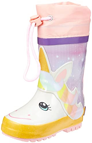 Playshoes Stivali di Gomma Con Coulisse Unisex - Bambini e ragazzi, Unicorno, 30 EU