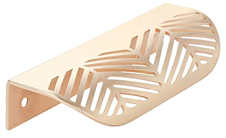 TopHomer Türgriff, 117 mm x 44 mm, blattförmige Griffe für Küchenschrank, Schublade, Schrank, Hardware, dekorative Möbelknöpfe