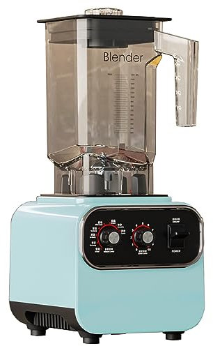 Frullatore Professionale For Impieghi Gravosi, Frullatore Da Bar Di Grado Commerciale Da 1600 W Con Contenitore Da 2 Litri For Frullati, Frullati, Tritaghiaccio, Frutta Congelata, Zuppe, (Color : Blu