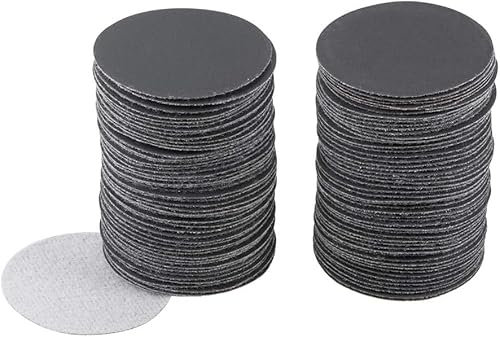 TOP-VIGOR 100Pcs 50mm Wet and Dry Sanding Discs, 800 Grit 2 Inch Hook and Loop Sandpaper Electrostatic Sand Planting Silicon Carbide Sanding Discs