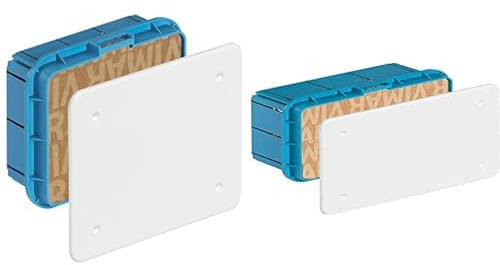 VIMAR Scatola Derivazione Incasso Con Coperchio Bianco E Viti, Dimensioni scatola 118x142x55.3 + Vimar V70004 Scatola di derivazione da incasso (GW 650 °C) con coperchio bianco e viti di fissaggio
