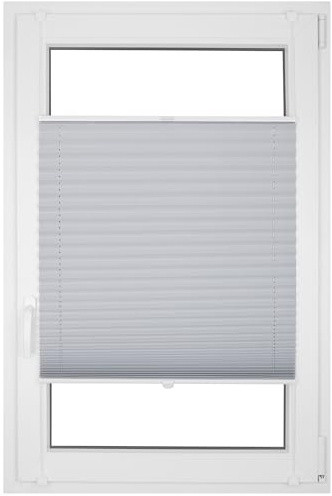 RENA Plissee ohne Bohren - Verdunklungsplissee - Klemmfix - Plisseerollo - Sonnenschutzrollo - Fensterdeko - Weiß 130cm x 140cm