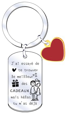 QTQTLP Cadeau Saint Valentin Homme Femme Cadeau Couple Porte Clé Cadeau Anniversaire Homme Femme Personnalisée Porte Clef Couple