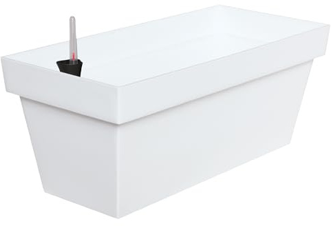 Erhard-Trading Blumenkasten Cube Case 40 cm lang (Weiß)