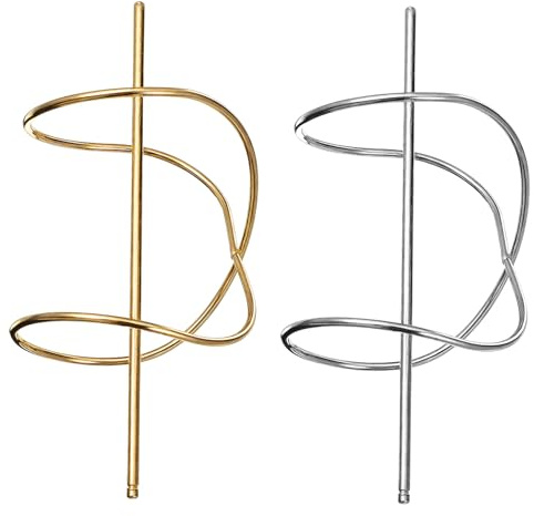 Beatifufu 2stücke Vintage Metall Haarnadeln Gold Silber Haarschmuck Für Frauen Anti-rutsch Dutt-halter Elegante Haarspangen Für Verschiedene Frisuren