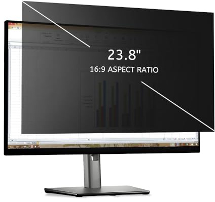MOBDIK 23.8 Zoll Bildschirm Blickschutzfilter für Computer Monitor 16:9 | Abnehmbarer Bildschirmschutzfolie Sichtschutzfilter, Anti Blaulicht Blendschutz Privacy Screen Sichtschutzfolie