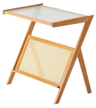 JATIBOSH Tisch Rund, Beistelltisch, Kleiner Couchtisch, Glastisch mit Oberfläche Aus Hartglas, Sofa Beistelltisch für Wohnzimmer Schlafzimmer Sofatisch, Couchtisch Klein