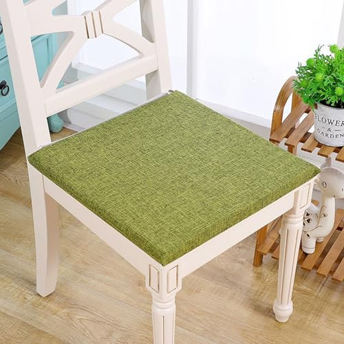 1/2/4/6er Set Stuhlkissen Rutschfeste mit Bändern, Waschbare Weiche Sitzkissen Komfort Stuhlauflage als Stuhl Kissen für Outdoor & Indoor Gartenstuhl, Küche oder Esszimmerstuhl(#7,40x40cm 6pcs)