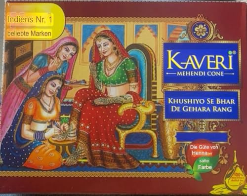 kaveri dunkelbraune natürliche henna mehndi cones
