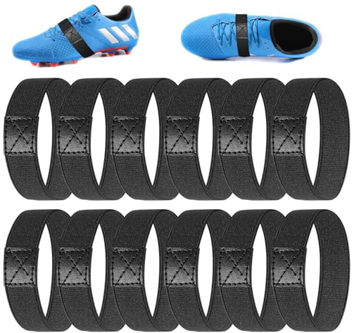 Fantasyon 12 Stück Schnürsenkel Fixierband Fußball,Band Fußballschuhe Reißfeste Fixierung Für Fußballschuhe, Fixierband Fussball Reißfeste,Fußball Basketball Volleyball Erwachsenes Kind