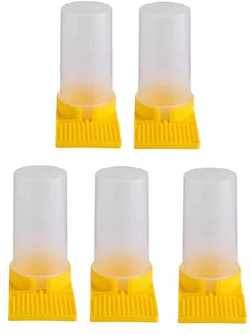 Myhoomowe Alimentador de Abejas, Dispensador de Agua para Apicultura, Comedero de Entrada para Colmena, Herramientas de Apicultura (Paquete de 5)