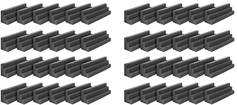 Reinscer 48 Pcs Traps Acoustic Foam Panels Sound Proof Padding,Studio Foam for Corner Soundproofing Foam,Sound Proof Foam