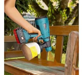 Spruzzatore di Vernice Elettrico Cordless 1000ML – Pistola a Spruzzo 18V con Batteria Ricaricabile per Mobili, Auto, Muri e Fai da Te Domestico