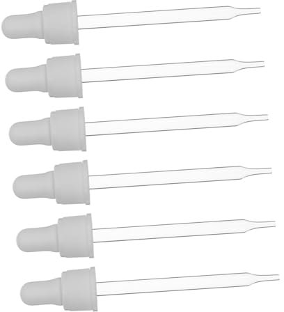 TOVINANNA 6pièces Compte-gouttes Pour Soda Verre Lot De Pipettes Compte-gouttes Pour Liquide Avec Bouchons Silicone Pour Fabrication De Soda Et Distribution Précise