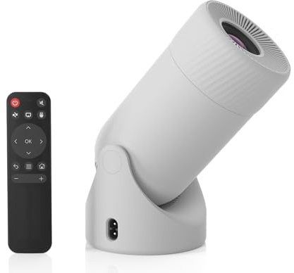 VenirCool XL2-23A Mini Projector 4K support with WiFi 6 and Bluetooth 5.4, 5w Soundbase Speaker, Auto Vertical Keystone 180°Rotatable Portable Proyector for Home Bedroom Outdoor