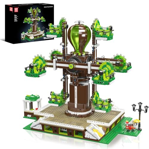 Mould King 11026 Large Windmill Electric Amusement Park Equipment Model Building Blocks Set, 2148+ PCS STEM Amusement Park Model Construction Toys, for Teens 14+/Families/Adults