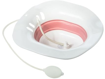 FIXOSHEE Bacinella Sitz da Bagno Pieghevole per Donne in Gravidanza e Post Parto Vaschetta Semicupio con Anti-tracimazione Lavaggio Igienico e Ginecologica Facile da Pulire Colore Casuale