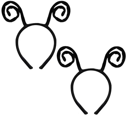 2 Stück Haarreif Fühler Schmetterling Kostüm Damen Fühler Haarreifen Schwarz Haarschmuck Kopfschmuck Haarband für Karneval Fasching Mottoparty Schmetterling Butterfly Kostüm Insektenkostüme