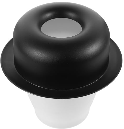 FOMIYES Poubelle de Bureau Petit Conteneur à Déchets en Polypropylène Noir et Blanc de Chapeau Couvercle, Mini Poubelle Décorative pour Table, pour Bureau et Salon, Seau pour Ordures