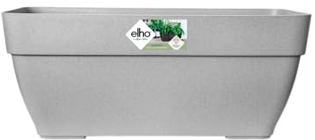 Elho Vibia Campana Trough 80 - Planteur pour Extérieur - Ø 76.5 x H 33.3 cm - Gris/Living Ciment