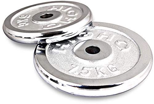 2PCS Gusseisen Langhantel Gewicht Platten Fitness Gewichtheben Krafttraining für 1 Zoll Hantel Lenker 2,5-20 kg (Auswahl der Größen),20kg