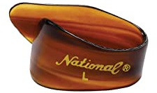 D'Addario National Celluloid Daumenpicks Large Tortoiseshell, 4er-Pack | D'Addario National Picks bieten bequemen Sitz, klassischen Klang, präzisen Anschlag und zuverlässige Kontrolle für Gitarre u.