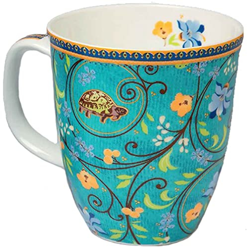 TeaLogic Clara - Becher Teetasse mit Schildkröten Motiv - Knochenporzellan (300ml)