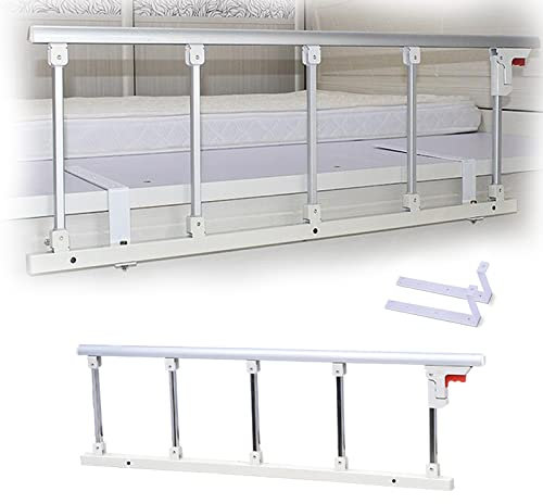 SHUDONGDEN Bettgitter Klappbar Für Ältere,Metallgriffstoßstange,Verstellbarer Stützgriff Zusammenklappbare Halbe Handicap-Geländer Tragbare Verstellbare Geländer,120 * 40cm/47.24 * 15.74in