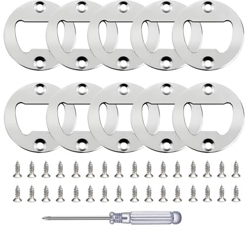 Kit di inserti per apribottiglie in acciaio inox, 10 set con viti e cacciavite, per fai da te, kit di stampi in resina per apribottiglie, accessori hardware