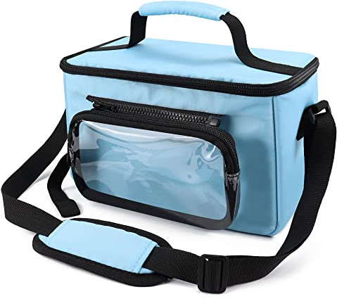 Annmore Carrying Bag for Toniebox Audio Player and Characters, Blue | Suitable for Toniebox 2 and 1, Holder for Audio Player and Figures, Compatible with Yoto Player and Cards