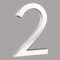 HASWARE Numero civico galleggiante 6 pollici (15 cm) Elegante porta numeri targa alfabeto Numeri indirizzo di casa (2, Argento)