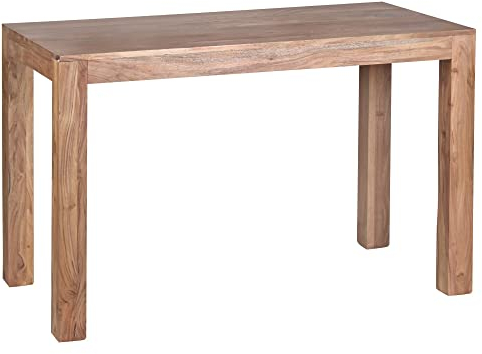 möbelando Esstisch Massivholz Mumbai Akazie 120 cm Esszimmer-Tisch Holztisch Design Küchentisch Landhaus-Stil dunkel-braun