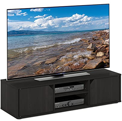 Furinno CLASSIC TV Stand, Entertainment Center, TV Console for TV up to 55 Inch, for Living Room, Bedroom, Espresso