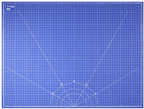 Snyderline Schneidematte A0 = 91x122cm, 5-lagig, beidseitig Bedruckt, selbstheilend, Schneideunterlage blau/schwarz