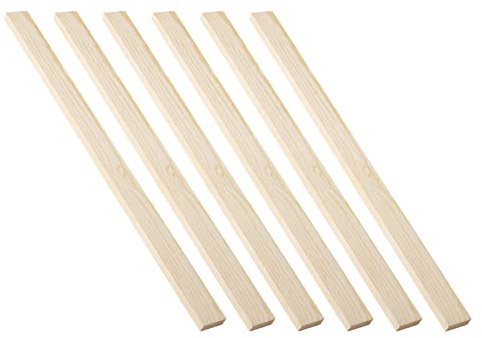 LOVIVER 6X Portable Measuring Strips, 5mm 7mm 10mm Cooking Length 40cm Wooden Rolling Pin Guides for Clay Crafts Pottery Pies Noodles Dining