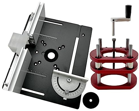 Table de toupie avec kit combiné de toupie, dessus de table de toupie, fraiseuse de coupe d'outils en bois avec accessoires